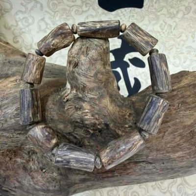 Vòng trúc thô Trầm hương tự nhiên chìm nước